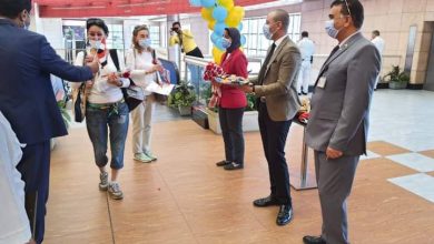 صورة وصول أولى رحلات شركة سكات اير إلى مطار شرم الشيخ الدولي