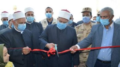 صورة وزير الأوقاف يفتتح مسجد الشهيد أحمد المنسي ويوجه التحية للقوات المسلحة التي لا تنسى أبناءها 