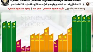 صورة مؤسسات التصنيف الائتماني تثبت تصنيف مصر بعد تعاملها الإيجابي مع أزمة كورونا 