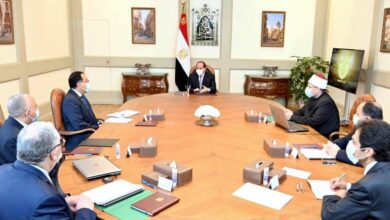 صورة السيسى  يتابع التداخل بين هيئتي الأوقاف والإصلاح الزراعي فيما يتعلق بالأراضي والأطيان الزراعية.