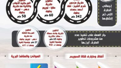صورة بالإنفوجراف…  مصر تنفذ استراتيجية التنمية الشاملة لسيناء منذ 2014..