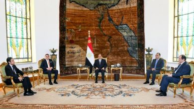 صورة السيسي يستقبل الدبيبة ويشدد علي اهمية الانتخابات الليبية القادمة