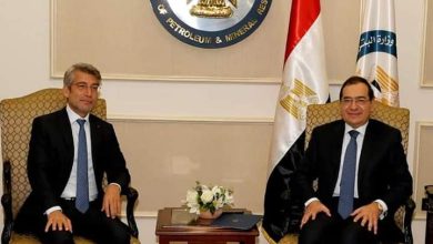 صورة وزير البترول يستقبل وزير الطاقة والمياه اللبناني والوفد المرافق له