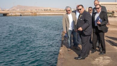 صورة على هامش مشاركته في قمة المناخ..  جولة تفقدية لرئيس اقتصادية قناة السويس لميناء الطور