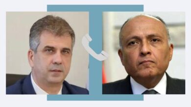 صورة اتصال هاتفي بين وزيري خارجية مصر وإسرائيل للتشاور حول مختلف القضايا