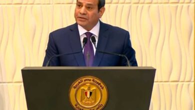 صورة الرئيس السيسي خلال حفل تكريم المرأة المصرية : عفو رئاسي عن الغارمين والغارمات
