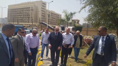 صورة محافظ القاهرة وجودة يتفقدان  أعمال رفع كفاءة شارع أحمد تيسير بمدينة نصر