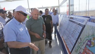 صورة وزير النقل يتفقد مشروع استكمال تطوير ميناء السخنة ويتابع   اللمسات النهائية لمحطة حاويات “هاتشيسون