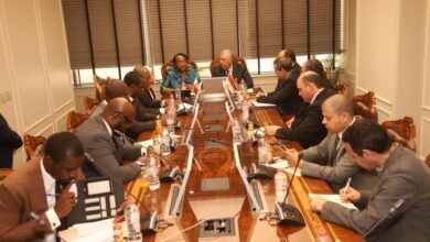 صورة القصير يلتقي رئيسة مجلس الشيوخ لدولة غينيا الاستوائية للاطلاع على التجربة  الزراعية والأمن الغذائي المصرى