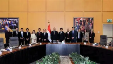 صورة وزير الإسكان يلتقي شركات يابانية ويعرض عليها الفرص المتاحة في مجالي العقارات ومحطات التحلية