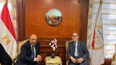 صورة وزير قطاع الأعمال العام ورئيس هيئة النيابة الإدارية يشهدان توقيع عقد لاستغلال مبنى مملوك لشركة الصوت والضوء بأسوان