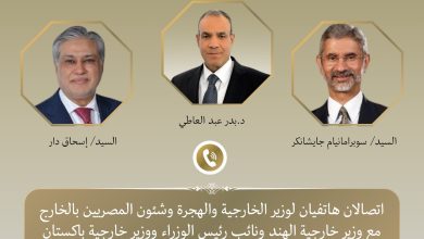 صورة وزير الخارجية والهجرة يجري اتصالين هاتفيين مع وزيرى خارجية الهند وباكستان