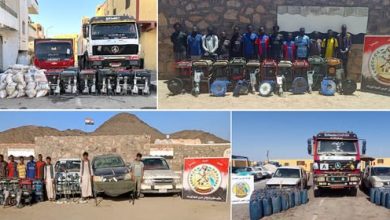 صورة نشاط مكثف لقوات حرس الحدود على كافة الإتجاهات الإستراتيجية للدولة .