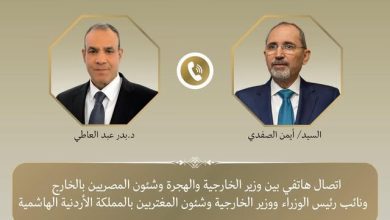 صورة وزير الخارجية يبحث مع نظيره الأردني تداعيات التصعيد العسكري بين إسرائيل وإيران