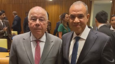 صورة وزير الخارجية يجرى مباحثات مع نظيره البرازيلى علي هامش مؤتمر حل الدولتين بنيويورك