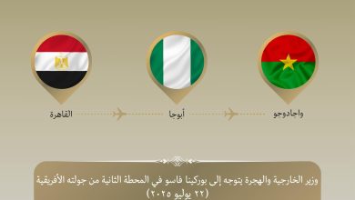 صورة وزير الخارجية يتوجه إلى بوركينا فاسو في المحطة الثانية من جولته بغرب إفريقيا