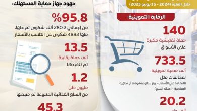 صورة ” الوزراء”: تنسيق حكومي فعّال لمواجهة الممارسات الاحتكارية وتكثيف الرقابة على الأسعار