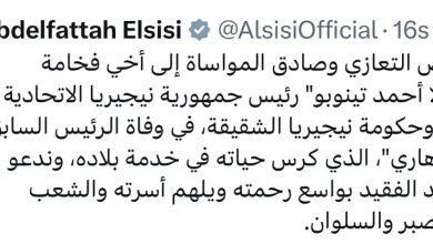 صورة الرئيس السيسي يوجه برقية عزاء في وفاة الرئيس النيجيري السابق محمدو بوهاري