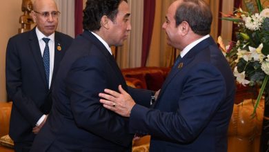 صورة الرئيس السيسي يلتقي عدداً من القادة الأفارقة على هامش اجتماع “القمة التنسيقي” بمالابو