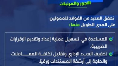صورة مصلحة الضرائب” تصدر إنفوجراف حول “توحيد أسس احتساب ضريبة الأجور والمرتبات”