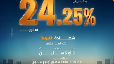 صورة بنك التنمية الصناعية يطرح شهادة “تنمية” بعائد 24.25%