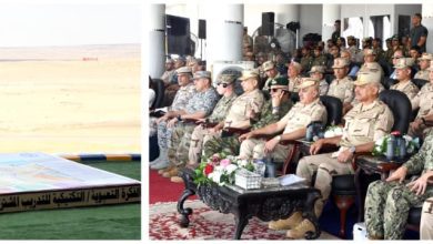 صورة وزير الدفاع  يشهد تنفيذ المرحلة الرئيسية للتدريب المصرى / الأمريكى المشترك ( النجم الساطع – 2025 ) …