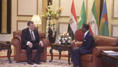 صورة سفير جمهورية مصر العربية يقدم أوراق اعتماده لرئيس جمهورية غينيا الاستوائية