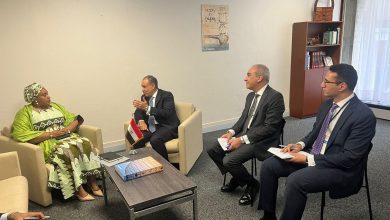 صورة وزير الخارجية يشيد بدعم ليبيريا للمرشح الإفريقي والعربي الدكتور خالد العناني لمنصب مدير عام اليونسكو