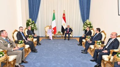 صورة السيسي يلتقي  رئيسة وزراء إيطاليا  .. موكدة دور مصر المحوري لاتفاق وقف الحرب في قطاع غزة