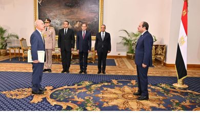 صورة سفير جورجيا يقدم أوراق اعتماده إلى الرئيس السيسي