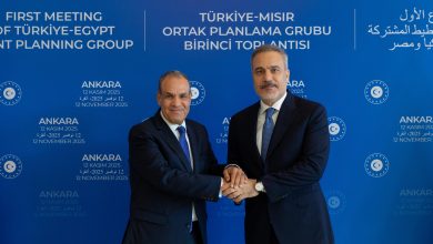 صورة وزيرا الخارجية المصرى والتركى يشاركان فى اجتماع مجموعة التخطيط المشتركة بأنقرة