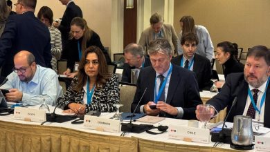 صورة د. منال عوض تستعرض جهود مصر لتحقيق مساهماتها المحددة وطنياً للتصدي للآثار السلبية للتغيرات المناخية