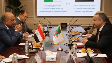 صورة وزير الكهرباء يبحث مع نظيره الجزائري دعم الشراكة وتبادل الخبرات في الكهرباء والتحول الطاقي