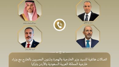 صورة اتصالات لوزير الخارجية مع نظرائه في السعودية والأردن وتركيا حول التطورات الإقليمية