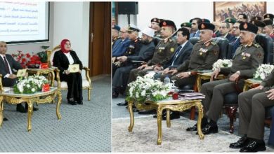 صورة وزير الدفاع يشهد مناقشة البحث الرئيسي للأكاديمية العسكرية للدراسات العليا والإستراتيجية