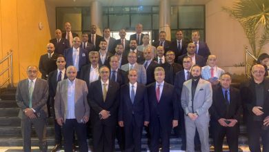 صورة وزير الخارجية يلتقي الجالية المصرية في قطر