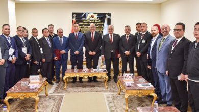 صورة توقيع مذكرة للتفاهم بين الهيئة العربية للتصنيع وشركة القلعة رد فلاج الإماراتية الصينية