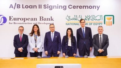 صورة البنك الأهلي المصري يوقع اتفاقية تمويل مع “الأوروبي لإعادة الإعمار والتنمية” بـ 100 مليون دولار