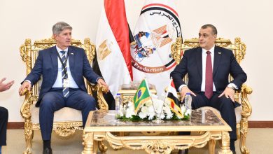 صورة وزير الدولة للإنتاج الحربي يستقبل وزير الإنتاج الدفاعي البرازيلي