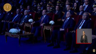 صورة الرئيس السيسي يشهد الاحتفال بالذكرى الـ74 لعيد الشرطة