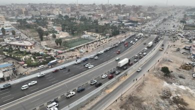 صورة وزيرالنقل:  بدء التشغيل التجريبي لمشروع توسعة ورفع مناسيب  كوبري العامرية المتقاطع مع مسار القطار الكهربائي السريع