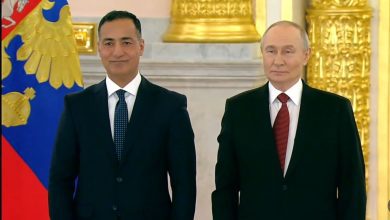 صورة جمعية الصداقة المصرية الروسية  والخريجين تهنئ استقبال بوتن للسفير المصري واعتماده