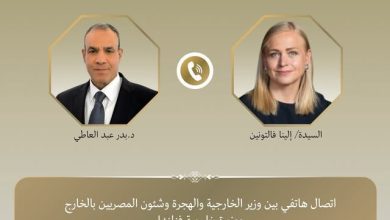 صورة وزير الخارجية يشدد فى اتصال هاتفي مع نظيرته الفنلندية على ضرورة العمل على خفض التصعيد وحدة التوتر فى المنطقة