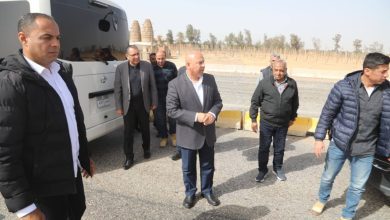 صورة ” الوزير”  يتفقد مواقع العمل بمشروع تطوير ورفع كفاءة الطريق الدائري الإقليمي