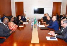 صورة وزير الخارجية يلتقي رئيسي بنكي التصدير والاستيراد الإفريقيين والتنمية والمديرة التنفيذية للنيباد