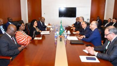 صورة وزير الخارجية يلتقي رئيسي بنكي التصدير والاستيراد الإفريقيين والتنمية والمديرة التنفيذية للنيباد