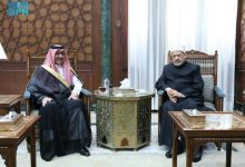 صورة شيخ الأزهر يستقبل سفير خادم الحرمين الشريفين لدى مصر
