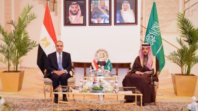 صورة مباحثات مصرية سعودية بالرياض لتنسيق الجهود العربية بشأن التصعيد العسكري بالمنطقة