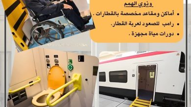 صورة تخفيضات  ومقاعد مخصصة خدمات متطورة من السكة الحديد لذوي الهمم وكبار السن