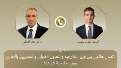 صورة وزير الخارجية يبحث مع نظيره الهولندي العلاقات الثنائية والتطورات الإقليمية وسبل خفض التصعيد في المنطقة